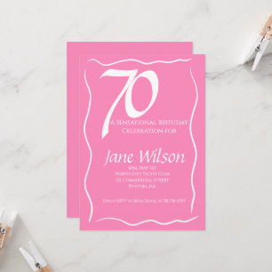 Convites 70 e Sensacional Aniversário Rosa