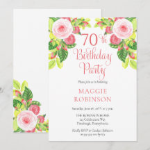 70 Floral de Rosas Rosa