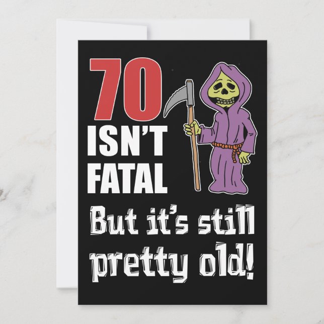 Convites 70 não é fatal, mas a antiga "Funny Grim Reaper" c (Frente)