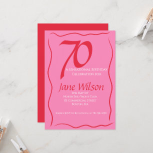 Convites 70 & Sensacional Rosa e Açafrão de Aniversário 