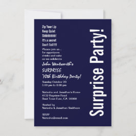 Convites 70 SURPRESA Orçamento de Aniversário de Meia-Noite