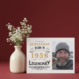 Convites 70th Birthday 1956 Legend White & Gold Photo