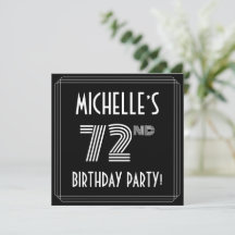 72.a Festa de aniversário: Estilo de Deco da Arte 