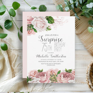 Convites 75. º Aniversário Mulheres com Surpresa Floral R