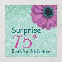 Convites 75. º aniversário SURPREE Feminine Squares F75Z