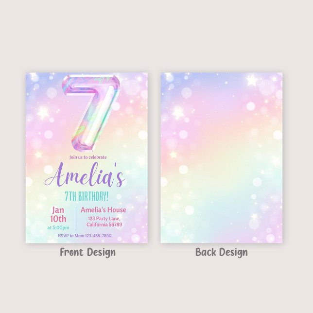 Convites 7 Aniversário Festa de aniversário De 7 Para Rapar (Criador carregado)