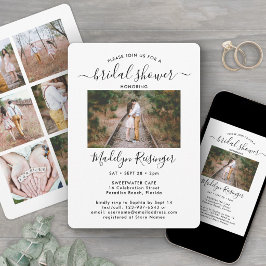 Convites 7 Chá de panela Elegante de Caligrafia Moderna