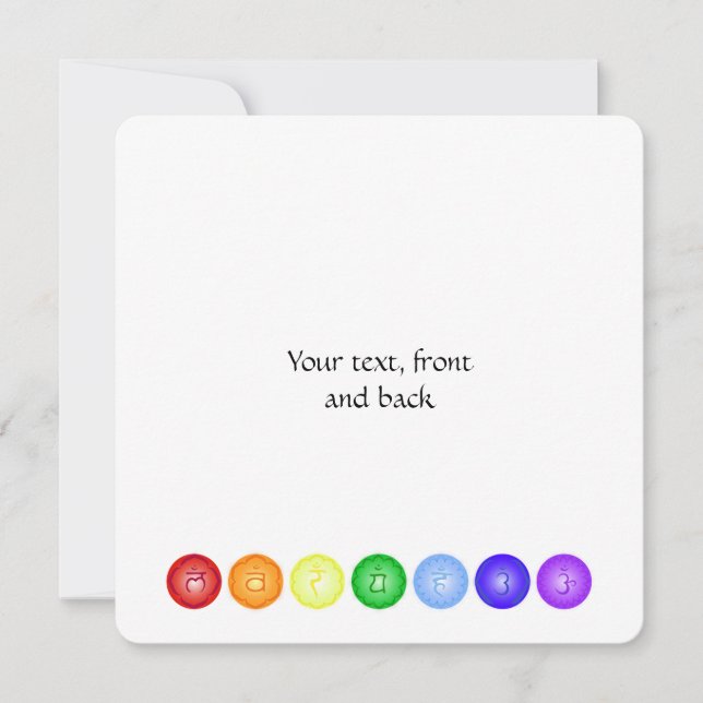 Convites 7 Chakras principais em um círculo (Frente)