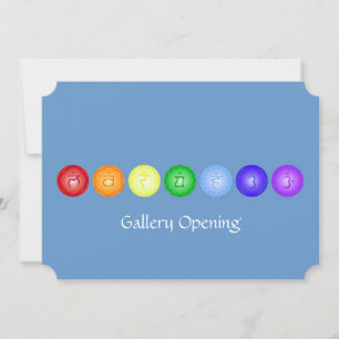 Convites 7 Chakras principais em um círculo