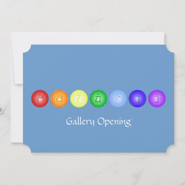 Convites 7 Chakras principais em um círculo (Frente)