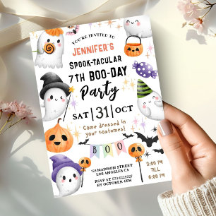 Convites 7 de Halloween, Fantasma Ghost, Cujo Aniversário É