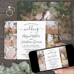 Convites 7 Foto Colagem Elegante Moderna Caligrafia Casamen<br><div class="desc">Convide a família e os amigos para um casamento simplesmente elegante com este convite de colagem de fotos moderno da na moda 7. Todo texto é simples de personalizar. (DICA DE IMAGEM: Uma maneira fácil de centralizar uma foto exatamente como você deseja é recortá-la antes de carregá-la no site do...</div>