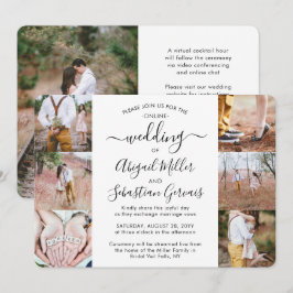 Convites 7 Foto da Cerimônia Online Livestream do Casamento