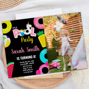 Convites 8º aniversário da Piscina de Fotografia da Unicorn