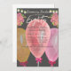Convites 80 Aniversário Balões Flores e Luzes Convidam (Frente/Verso)