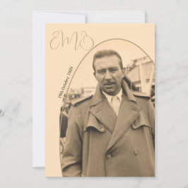 Convites 80 Birthday Monograma - Na moda de Fotografia Masc