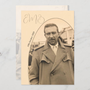 Convites 80 Birthday Monograma - Na moda de Fotografia Masc