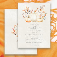 80 Birthday Surprise Party White Pumpkin Fall