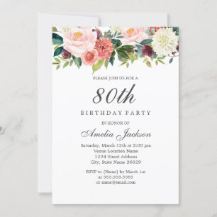 Convites 80 de Aniversário do Pessegueiro