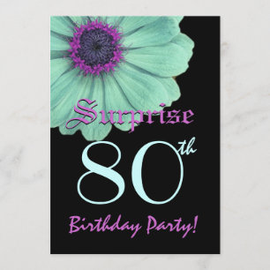Convites 80 de Aniversário SURPREENDENTE Modelo