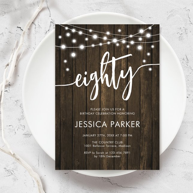 Convites 80 de madeira russa (Criador carregado)