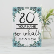80 Então - 80 engraçado Aniversário