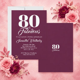 Convites 80 & Fabuloso Aniversário Mulberry