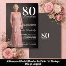 80 & Fabuloso Elegante Aniversário Foto