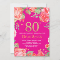 80 Floral Vermelho Azul Dourado Brilho e Rosa Quen