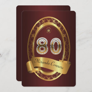 Convites 80, homem da mulher da festa de aniversário, cor