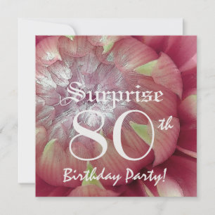 Convites 80 SURPREE Birthday Pink Dahlia BY06