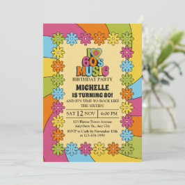 Convites 80th Birthday Party for 60s Music Lovers