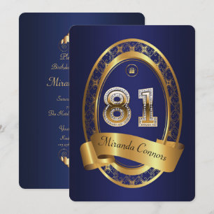 Convites 81st, homem da mulher da festa de aniversário, co