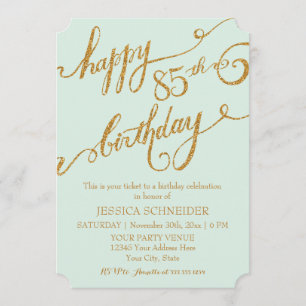 Convites 85ª, 85ª celebração da Festa de aniversário
