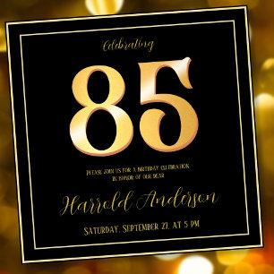 Convites 85.º aniversário celebrando o Clássico Frente de T