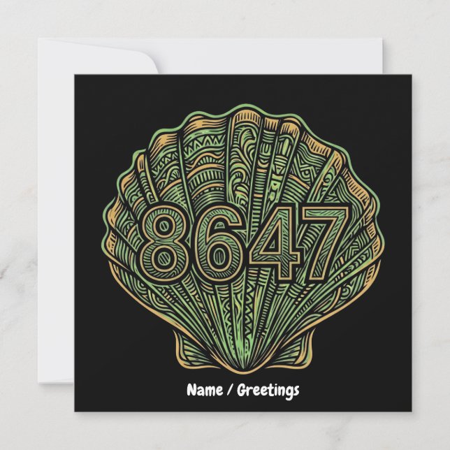 Convites 8647 Concha de Linocut Oitenta e Seis Quarenta e S (Frente)