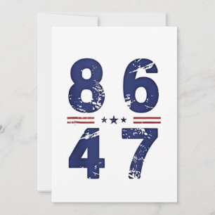 Convites 86 47 Anti Trump 8647 Estilo de Vintagem Retroativ