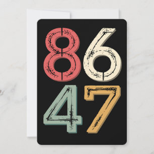 Convites 86 47 Anti Trump Vintage 80s Estilo retroativo