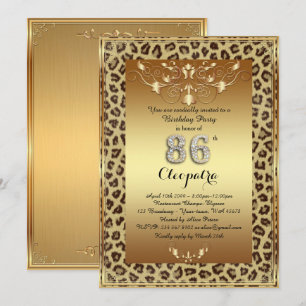 Convites 86.o, Festa de aniversário 86.o, Royal Cheetah gol