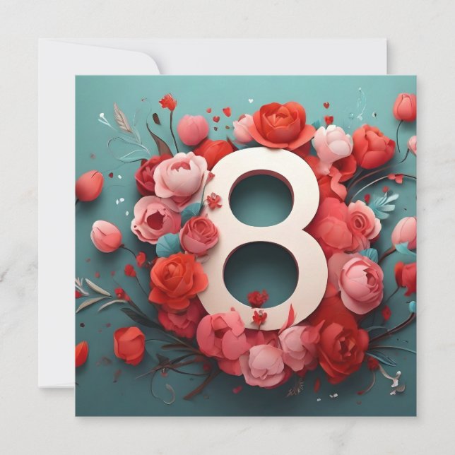Convites 8 de design de março (Frente)