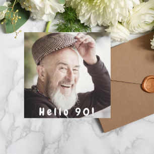 Convites 90 alô 90 cara, festa de aniversário, foto branca