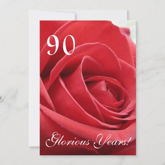 Convites 90 Anos Gloriosos!-Celebração de Aniversário (Frente)