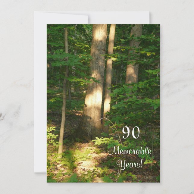 Convites 90 Anos memoráveis/Homem de Celebração de Aniversá (Frente)