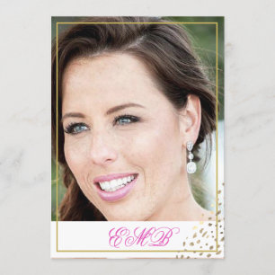 Convites 90 Birthday Na moda Foto do Dourado Elegante Moder