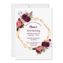 90 burgundy florals gold geométrico