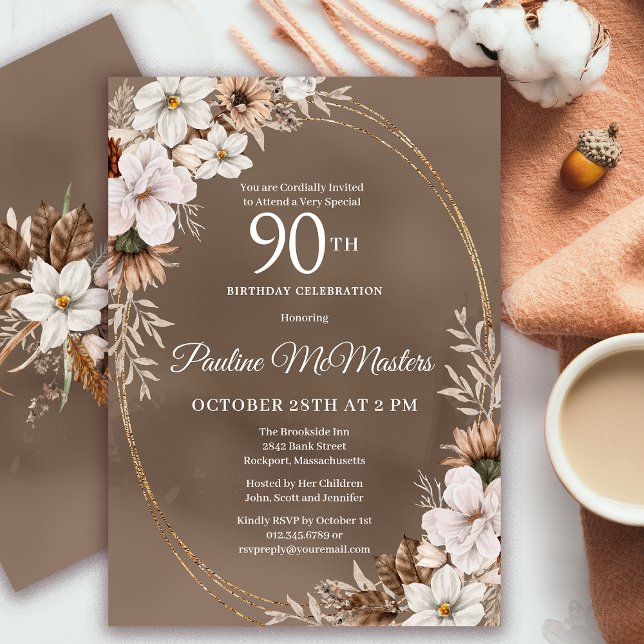 Convites 90 de Buquê branco floral neutro (Need a matching fall Welcome Sign? Message me! Party supplies available too.)