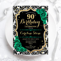 90 de Rosa negro Dourado verde