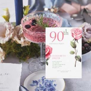 Convites 90 rosa rosa-rosa elegante III