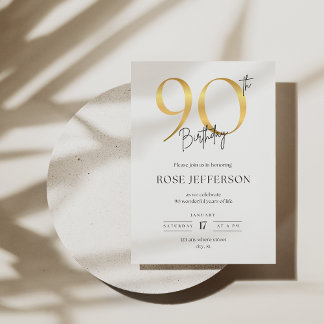 Convites 90th Birthday Invitation