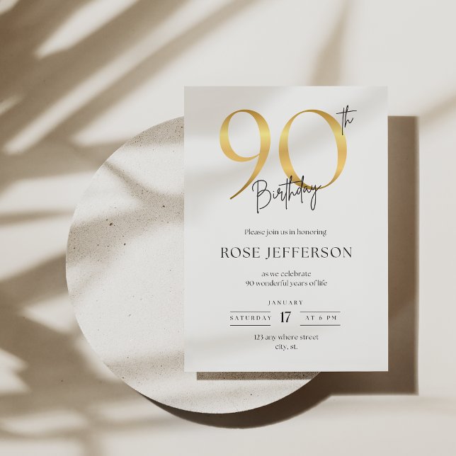 Convites 90th Birthday Invitation (Criador carregado)
